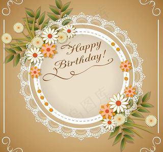 生日素材 可爱花朵图片