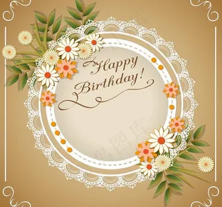 生日素材 可爱花朵图片