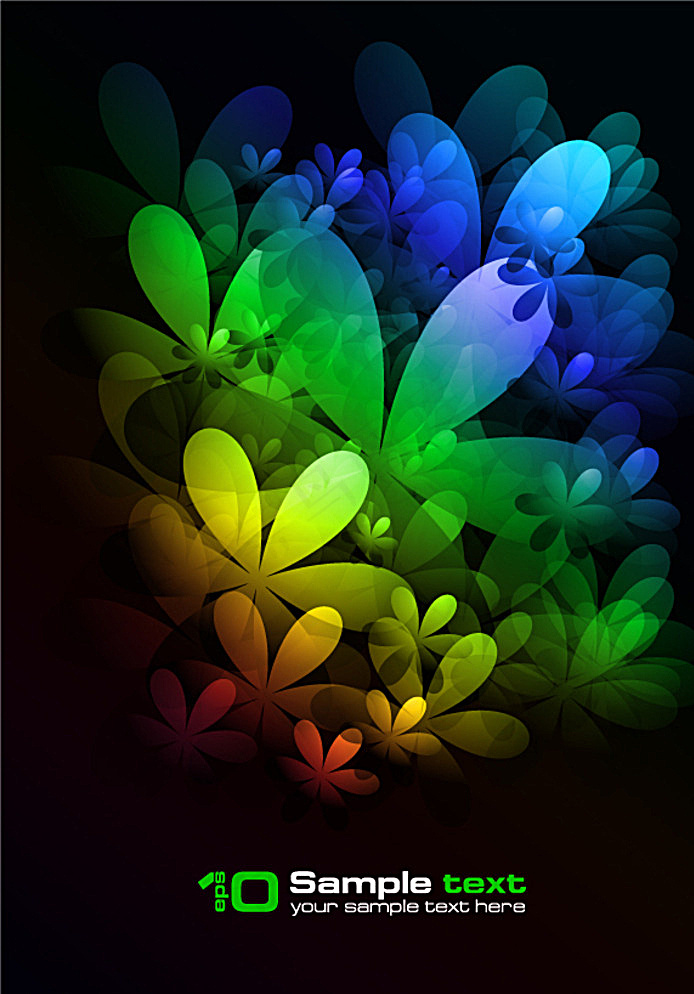 蓝绿炫彩背景图片