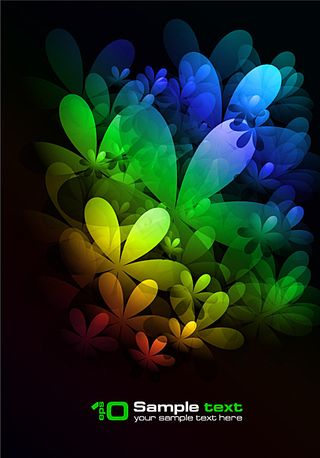 蓝绿炫彩背景图片