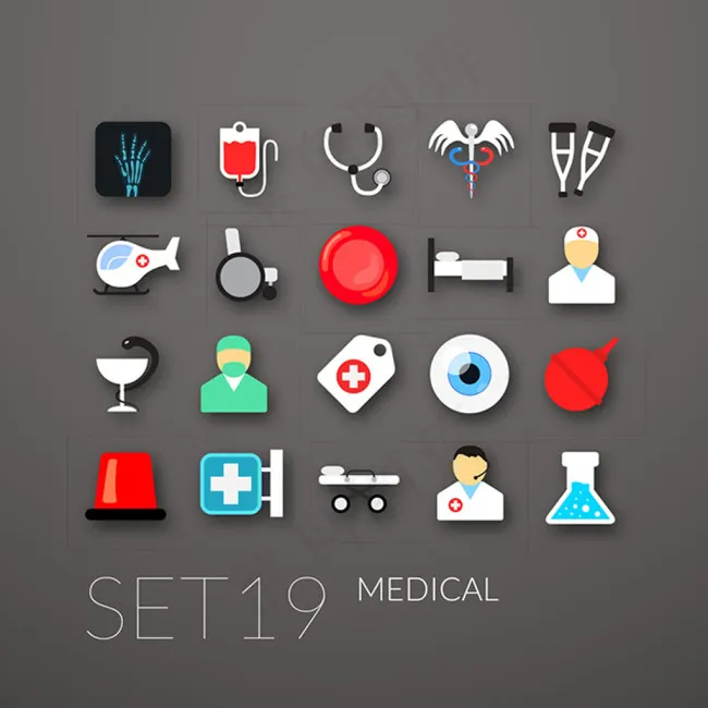 医疗图标矢量设计素材ai矢量模版下载