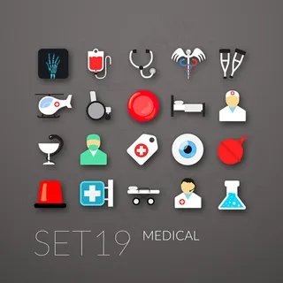 医疗图标矢量设计素材