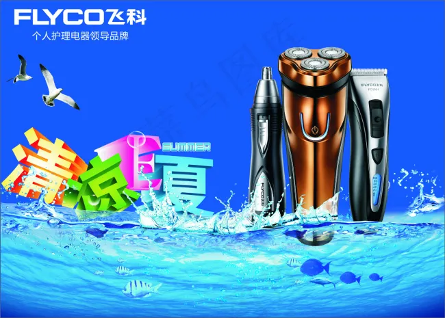 飞科清凉一夏飞科标志(297X210)cdr矢量模版下载