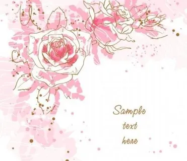 浪漫的手绘背景01矢量