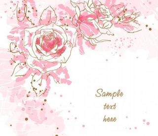 浪漫的手绘背景01矢量