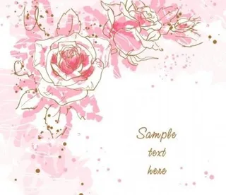 浪漫的手绘背景01矢量