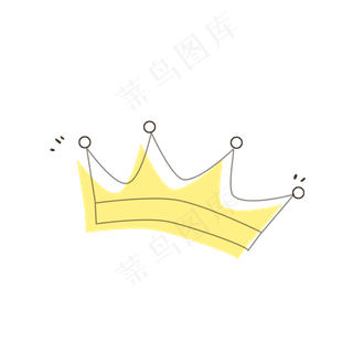 金色卡通可爱皇冠,免抠元素