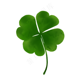 绿色植物四叶草春天手绘装饰绿色植物四叶草春天手绘装饰