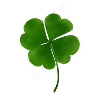 绿色植物四叶草春天手绘装饰绿色植物四叶草春天手绘装饰