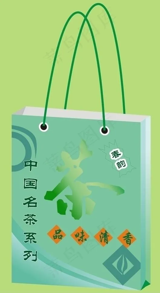 手提袋 （效果图）图片cdr矢量模版下载