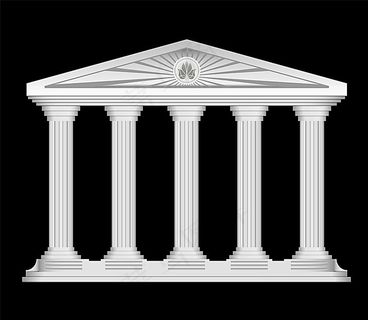 漂亮的白色古罗马建筑