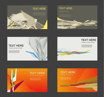 折纸背景名片卡片设计PSD素材