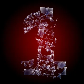 破碎的玻璃字矢量素材2