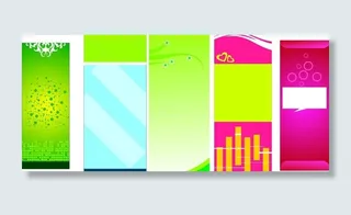 紫色 绿色 展架 素材 x展架 背...