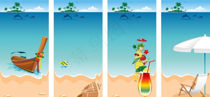 夏天背景矢量素材图片eps,ai矢量模版下载