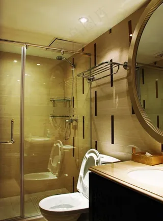 干净简洁的酒店卫生间