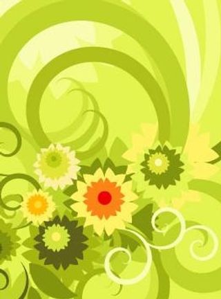 精美时尚植物花纹背景矢量素材055