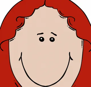 红发女孩矢量图像