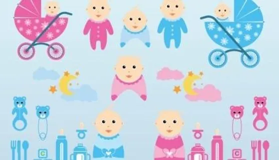 矢量图形的婴儿