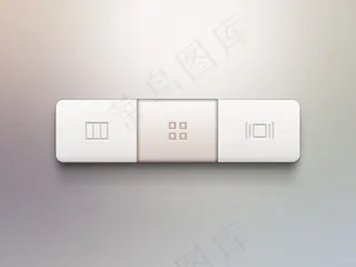 分段控制按钮psd素材