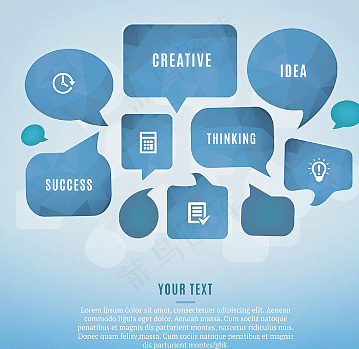 创意语言气泡商务信息图矢量素材图片