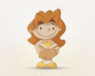 看书的小女孩图片