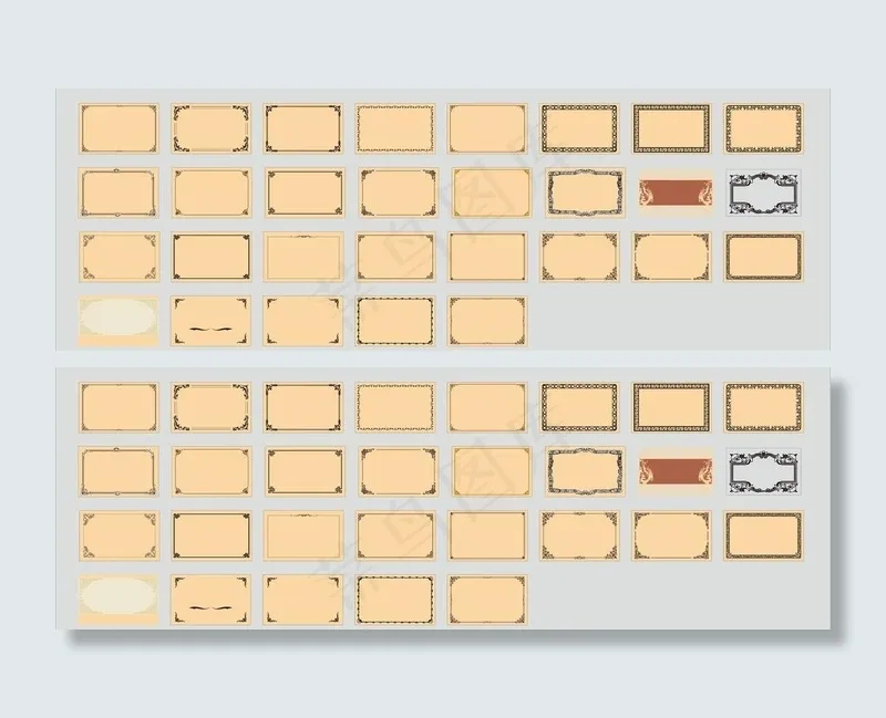 铭牌边框花纹图片cdr矢量模版下载