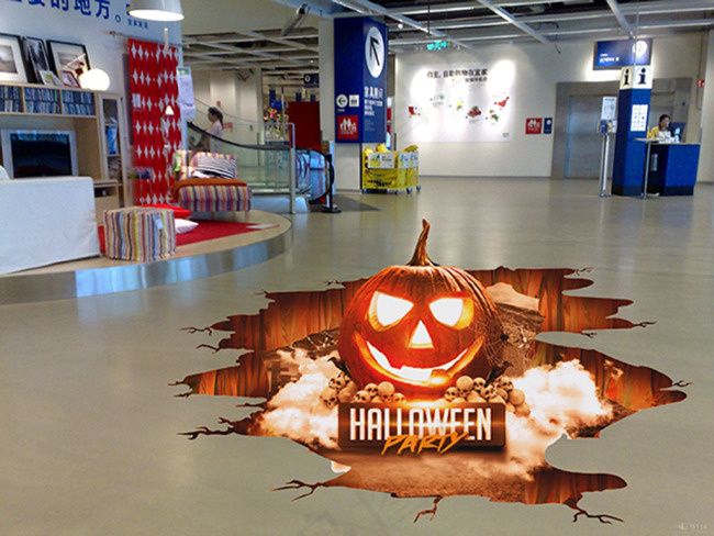 万圣节3D地贴