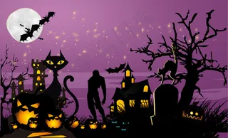 万圣节之夜主题设计PSD分层