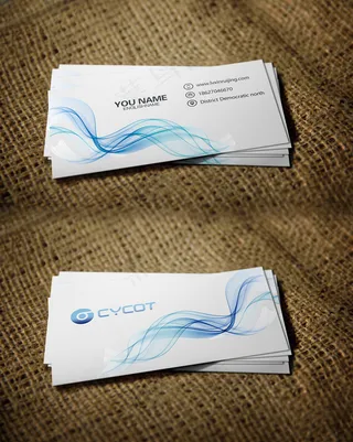 蓝色科技IT名片模板名片背景设计