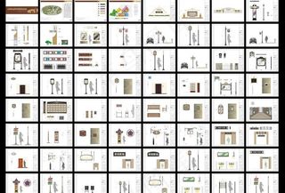 万科城导视系统 标识系统图片