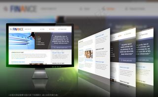 商务财经网页模板psd素材