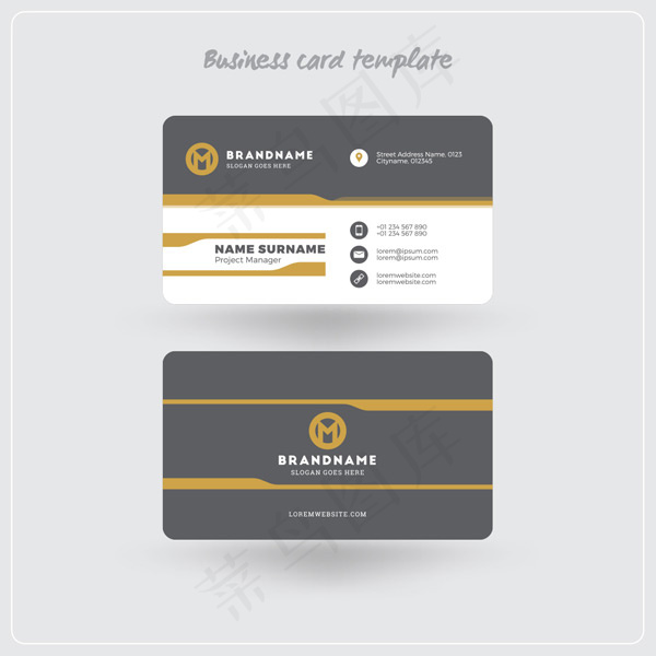 黑色时尚商务名片