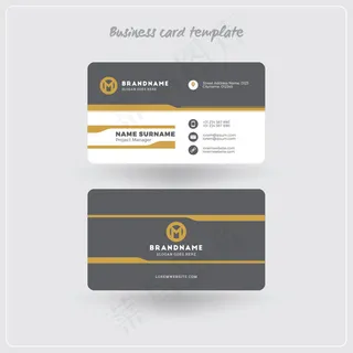 黑色时尚商务名片