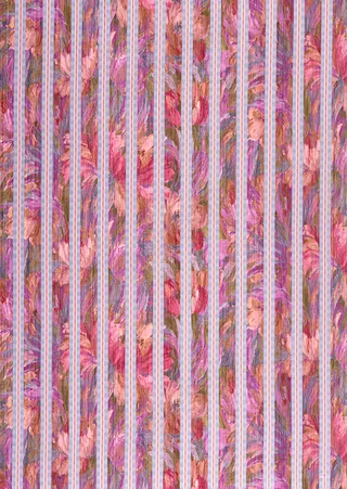 粉红花卉条纹底纹