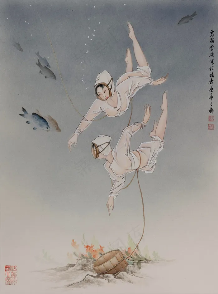 水中游图片
