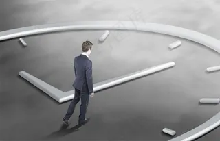 时间管理商务人物PSD分层图