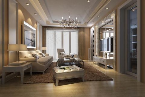 欧式客厅模型图片