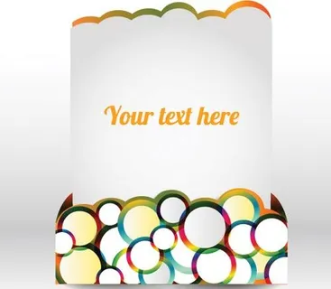 炫彩装饰旗帜矢量素材二