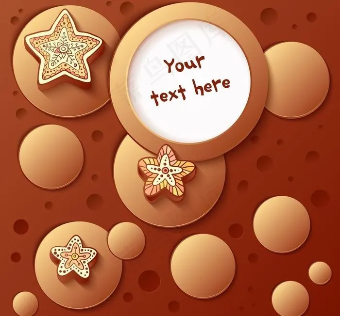 巧克力圣诞星星图片eps,ai矢量模版下载