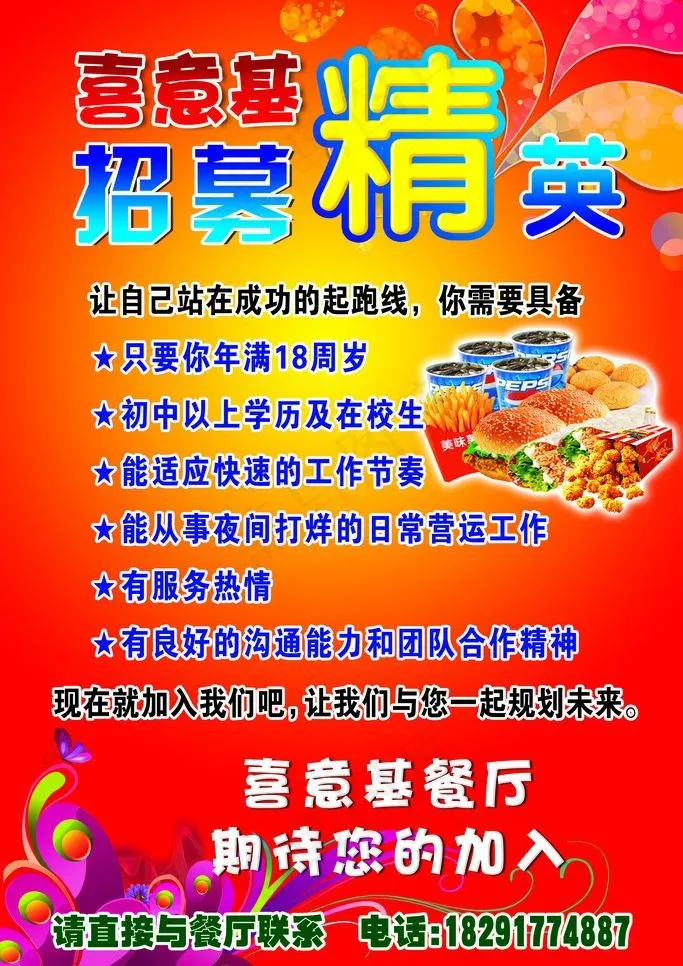 招聘图片psd模版下载