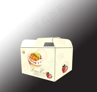蛋糕盒包装（平面图）图片