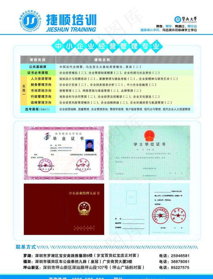 学历毕业证样本ai矢量模版下载