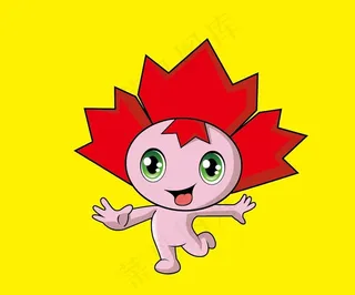 红枫娃娃卡通设计