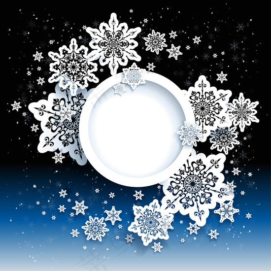 冬天雪花背景矢量图免费下载ai矢量模版下载