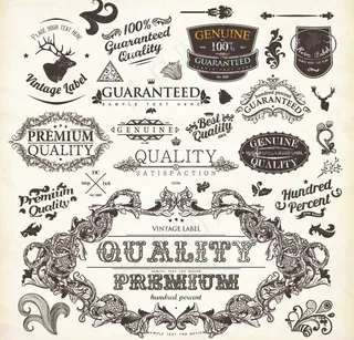 欧式花纹边框装饰矢量图片