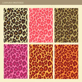 多色彩豹纹矢量素材