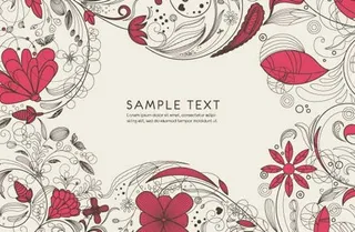 时尚线条花纹矢量素材