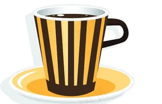 漂亮的咖啡杯矢量图图片