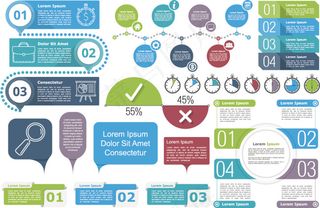 PPT信息图表矢量素材